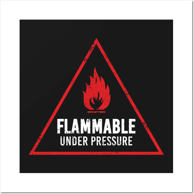 Funny Flammable Sign Board Wall Art by Suniquin